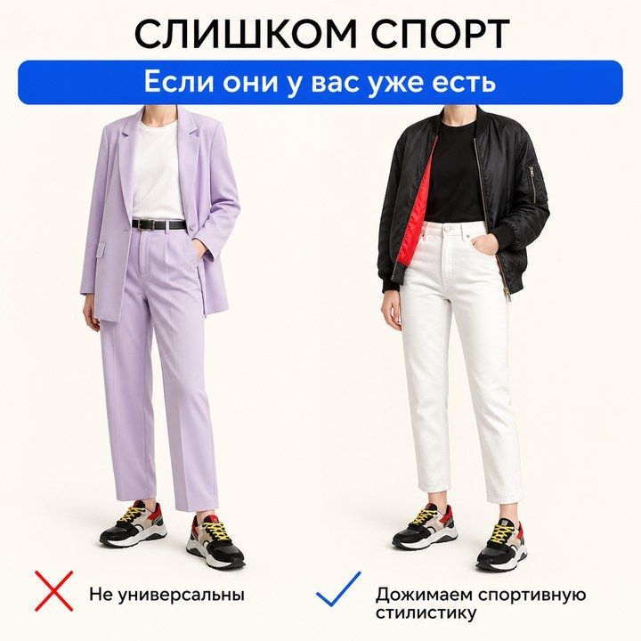 Спортивные кроссовки в цельном sport-casual образе