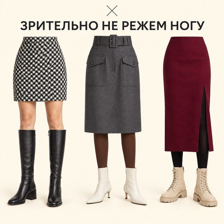 Как режется нога: зазор до сапога, три цвета, чужие колготки