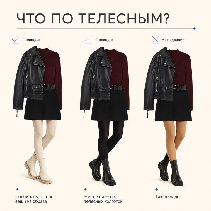 Светлая обувь и «чужой» беж колготок: цветовая грязь