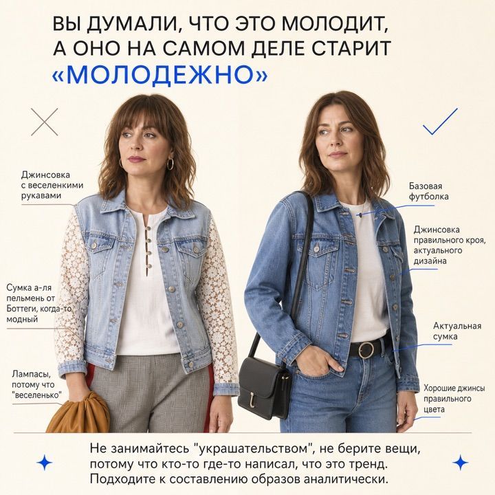 Слепой тренд и декор вместо посадки: фигура тяжелеет, возраст не уменьшается
