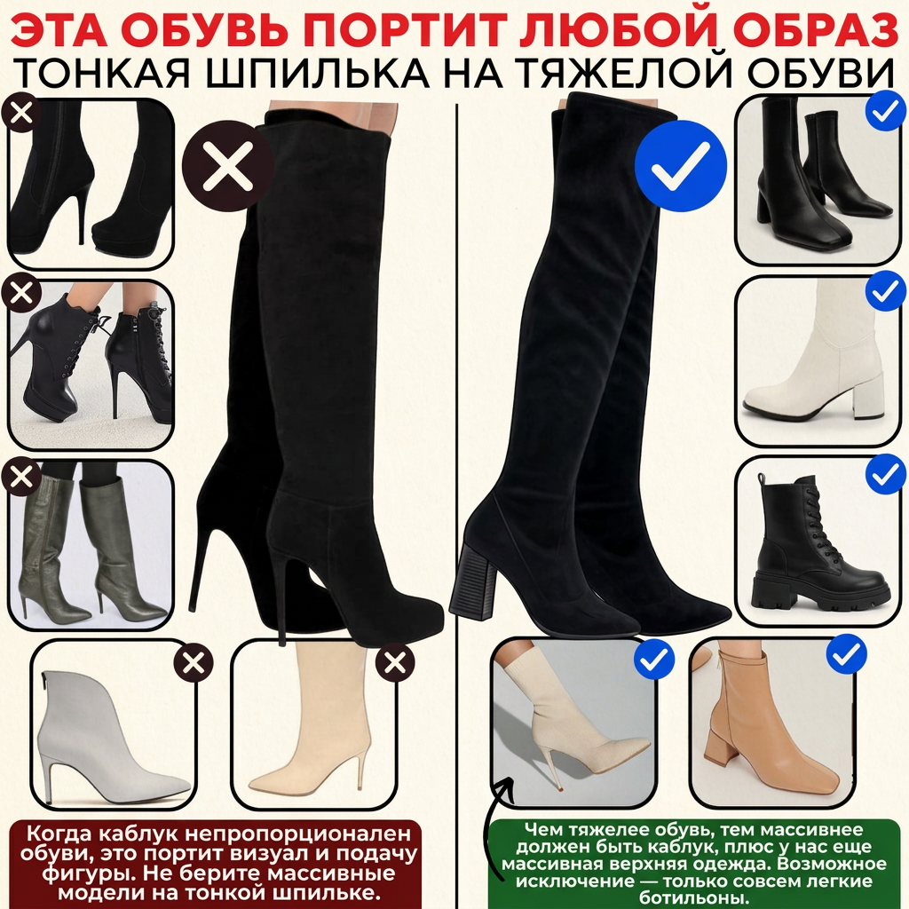 Тонкая шпилька на массивном сапоге: хрупкая опора при тяжёлом корпусе